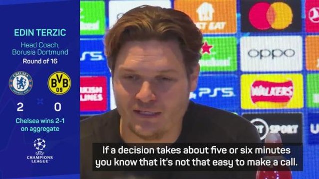 Terzic not focusing on VAR after Champions League elimination at Chelsea