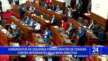 Presentan moción de censura contra José Williams y vicepresidentes de la Mesa Directiva