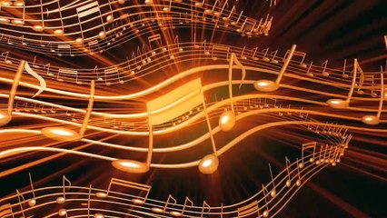 Musical Background Screen. Animated Background.