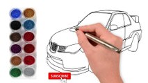 Drawing, Painting, Coloring Car for Kids & Toddlers  How to Draw, Paint Basics #050