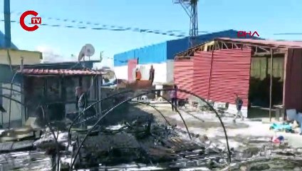 Çadırları yanan 10 kişilik depremzede aile sokakta kaldı