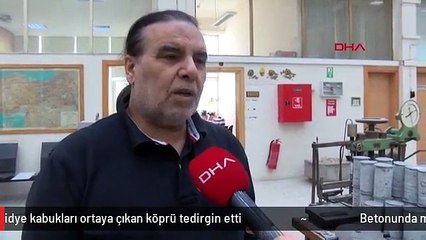 Betonunda midye kabukları ortaya çıkan köprü tedirgin etti