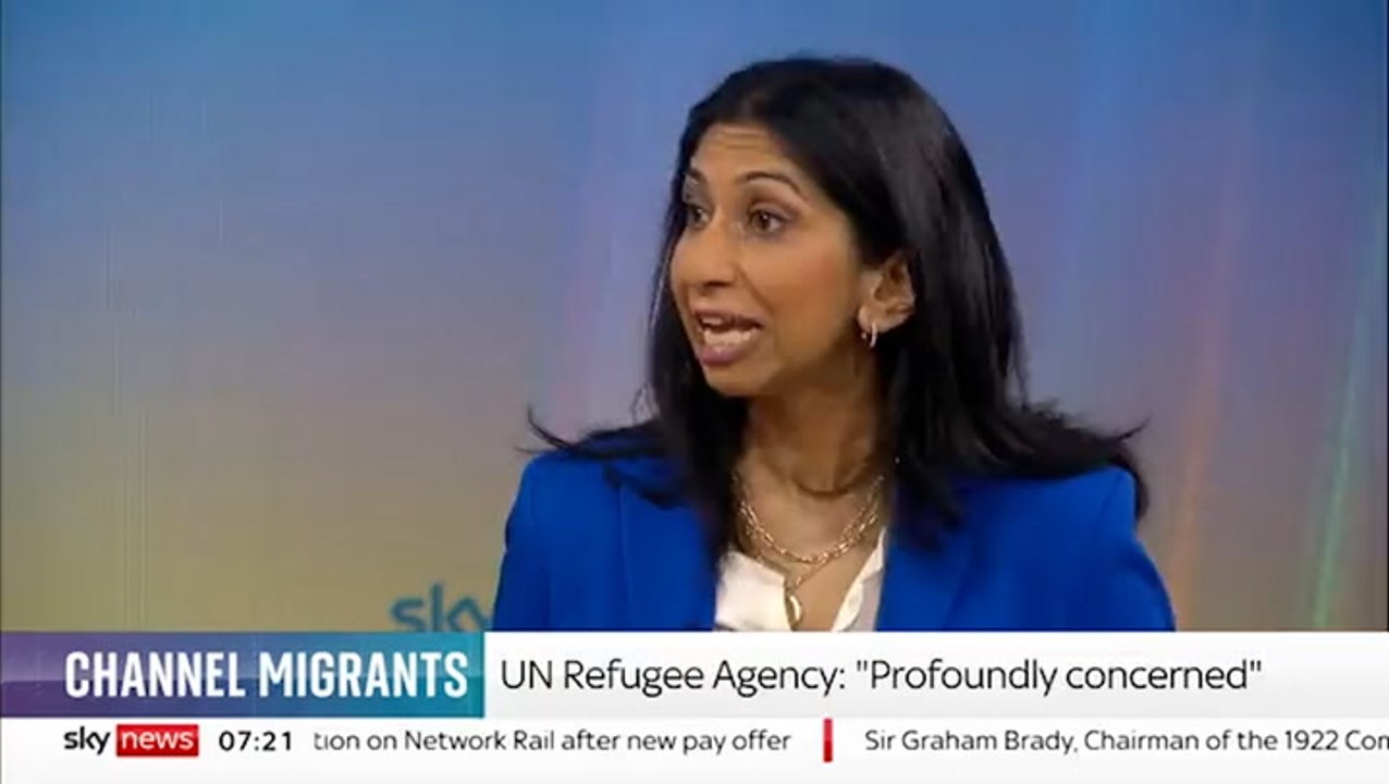 Suella Braverman says UK ‘can’t go on’ taking in people who ‘jump the queue’