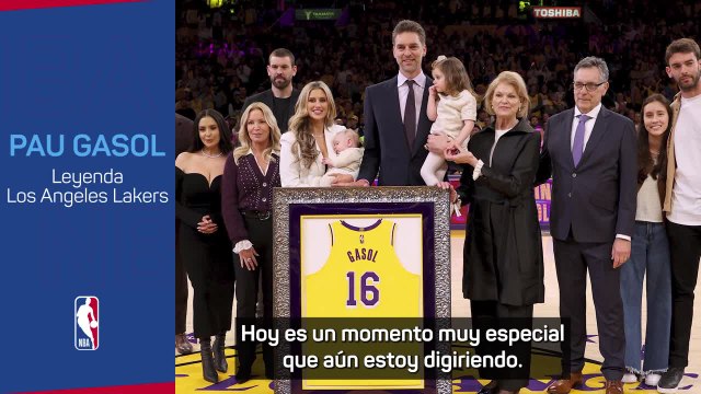 RETIRADA CAMISETA PAU GASOL | Sus palabras tras el HOMENAJE de los LAKERS | DIARIO AS