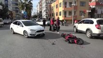 Motosiklet ile otomobilin çarpıştığı kazada 1 kişi yaralandı