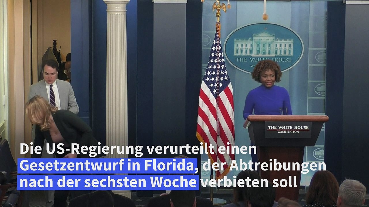 Weißes Haus verurteilt geplantes Abtreibungsgesetz in Florida