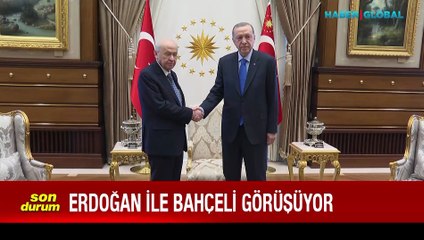 Erdoğan-Bahçeli görüşmesi başladı
