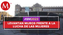 Preparativos en centro histórico previo a movilizaciones del 8M