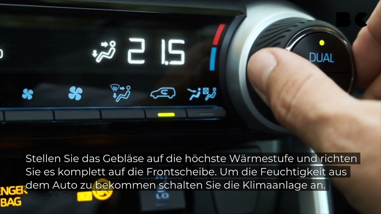 Autoscheibe von innen gefroren: das können sie tun!
