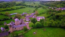 Quelques sites touristiques châteaux et villages perchés Aveyronnais vus du ciel