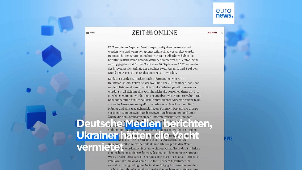 Bundesanwaltschaft: Schiff der Nordstream-Saboteure gefunden