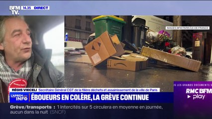 Régis Vieceli (CGT déchets et assainissement à Paris): "Nous reprendrons le boulot dès demain si Emmanuel Macron abandonne sa réforme"