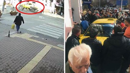 Taksici direksiyon başında kalp krizi geçirdi! Korku dolu anlar kamerada