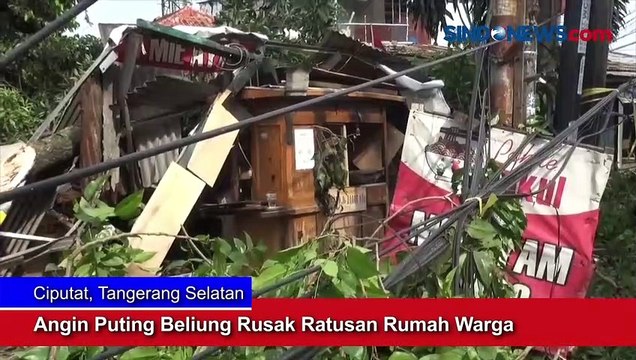 Angin Puting Beliung Rusak Ratusan Rumah Warga