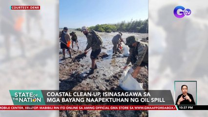 Oil spill boom, nailagay na ng PCG sa pinaglubugan ng MT Princess Empress | SONA