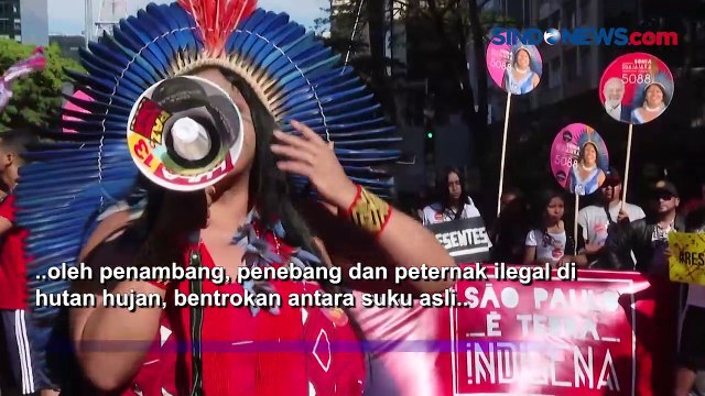 Aktivis Pribumi Brasil Demo Memprotes Aksi Kekerasan yang Menjurus Pada Pemusnahan Suku Pribumi