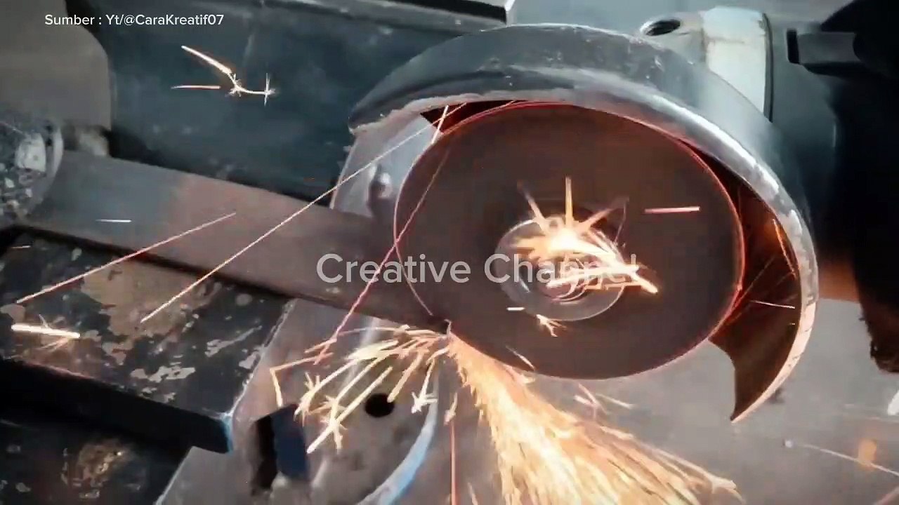 turning an old drill into a cutting tool || mengubah bor lama menjadi alat pemotong