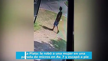 La Plata: le robó a una mujer en una parada de micros en Av. 7 y escapó a pie
