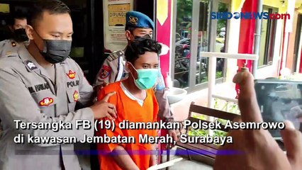 Pelaku Curanmor menangis Saat Diamankan Polsek Asemrowo