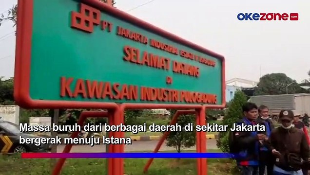 Kendarai Mobil Komando Massa Buruh Bergerak Menuju Istana