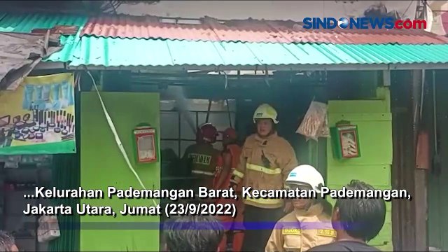 Bangunan Semi Permanen di Pademangan Terbakar, 5 Unit Pemadam Dikerahkan