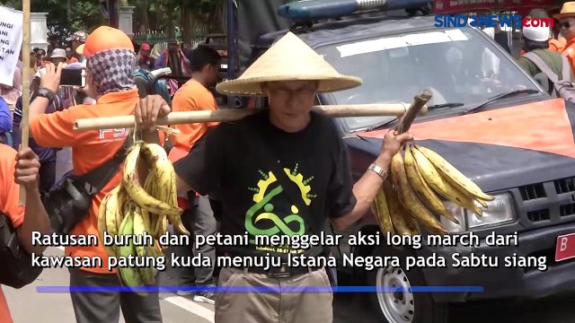 Ratusan Buruh dan Petani Lakukan Long March Menuju Istana Negara