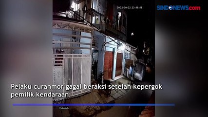 Download Video: Terekam CCTV Aksi Curanmor Gagal karena Ketahuan di Cilincing