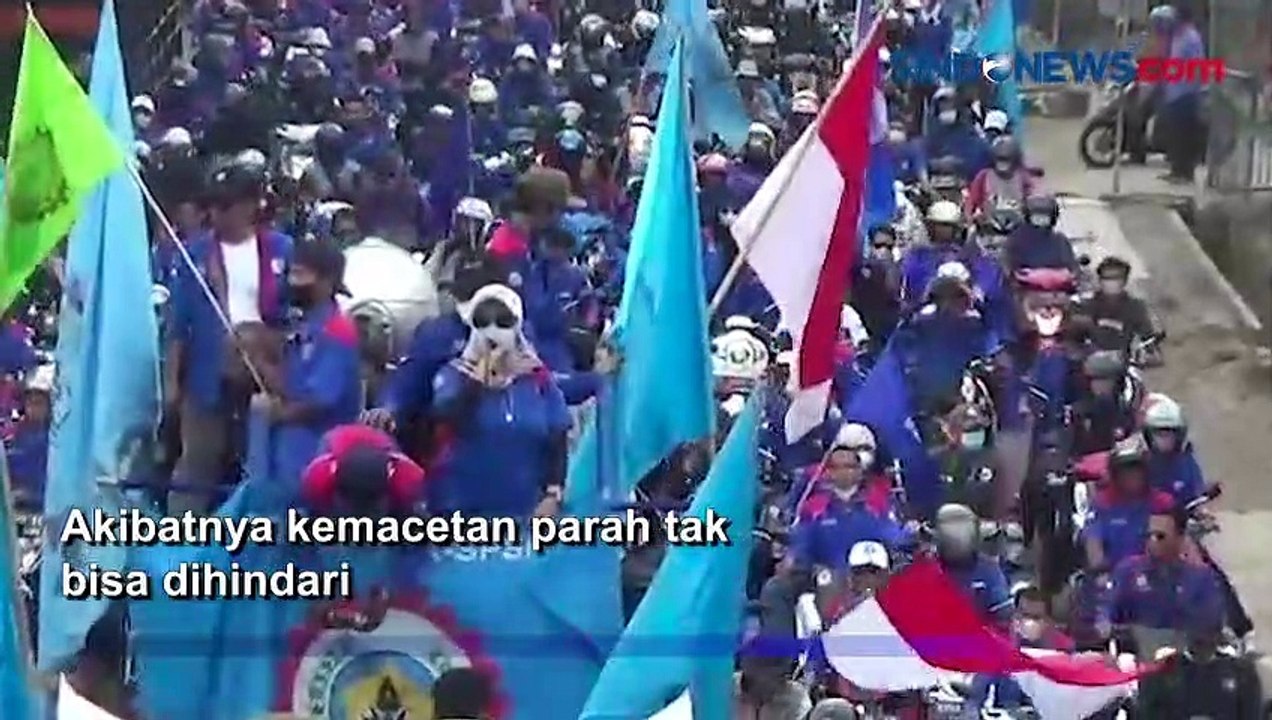 Ribuan Buruh Demo Dan Blokade Jalan Di Purwakarta Tolak Kenaikan Harga ...