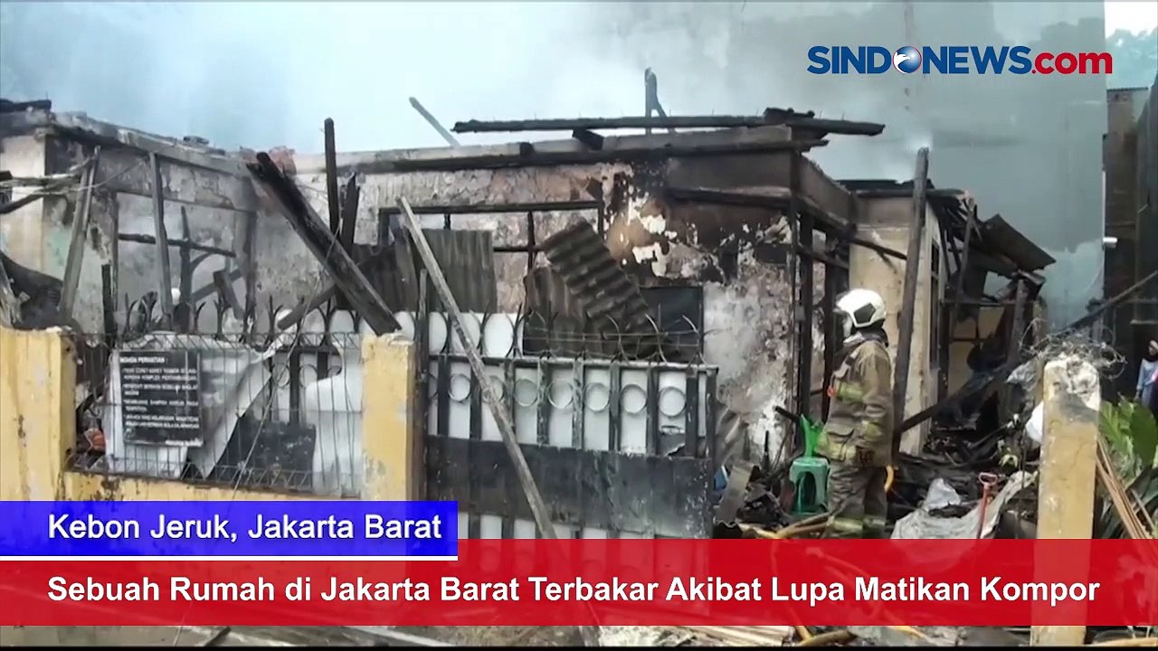 Sebuah Rumah di Jakarta Barat Terbakar Akibat Lupa Matikan Kompor