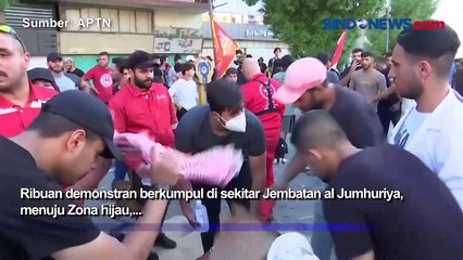 Bentrok Antara Demonstran dan Polisi Saat Peringatan Demo 2019 di Baghdad
