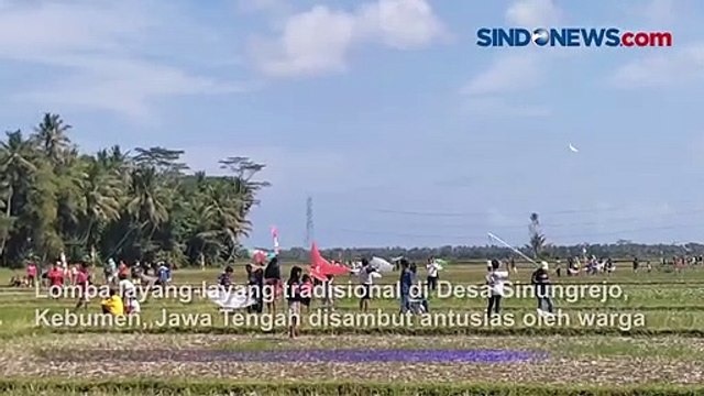 Warga Desa Sinungrejo Antusias Sambut Lomba Layang-layang