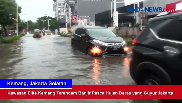 Kawasan Elite Kemang Terendam Banjir Pasca Hujan Deras Guyur Jakarta