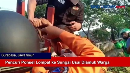 Pencuri Ponsel Lompat ke Sungai Usai Diamuk Warga