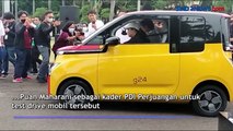 Usai Jalan Sehat di Monas, Puan Maharani dan Airlangga Hartarto Jajal Mobil Listrik