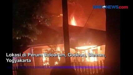 Kebakaran Hebat, Pemilik Rumah Menangis Histeris di Sleman