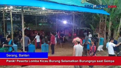 Panik! Peserta Lomba Kicau Burung Selamatkan Burungnya saat Gempa