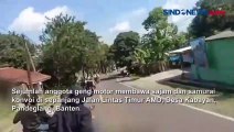 Cari Lawan, Anggota Geng Motor Konvoi Acungkan Sajam di Pandeglang