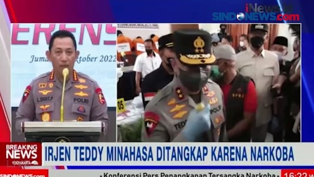 Kapolri Segera Batalkan Pengangkatan Irjen Teddy Minahasa sebagai Kapolda Jatim