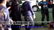 Rizky Billar dan Lesti Kejora Tampak Akur Sambangi Polres Metro Jakarta Selatan