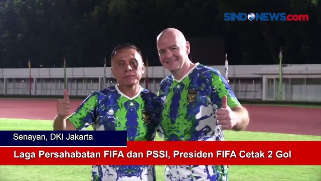 Laga Persahabatan FIFA dan PSSI, Presiden FIFA Cetak 2 Gol