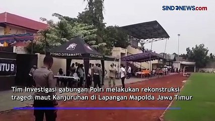 Rekonstruksi Tragedi Kanjuruhan Digelar di Lapangan Mapolda Jatim, Puluhan Adegan Diperagakan