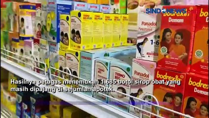 Ribuan Botol Sirop Obat yang Ditarik Izin Edarnya Masih Ditemukan Petugas di Pariaman