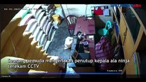 Aksi Pemuda ala Ninja Bobol Gudang Beras Terekam CCTV di Payakumbuh