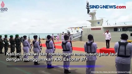 Presiden Jokowi Jajal KRI Escolar 871 Sambil Susuri Jalur Logistik IKN