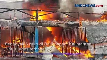 Video herunterladen: Kebakaran 6 Ruko di Kaltim, Api Diduga Berasal dari Belakang Ruko