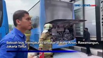 Diduga Alami Korsleting Mesin, Bus Transjakarta Terbakar