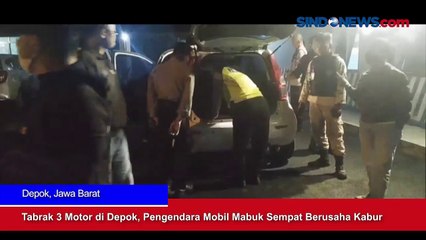 Tabrak 3 Motor di Depok, Pengendara Mobil Mabuk Sempat Berusaha Kabur