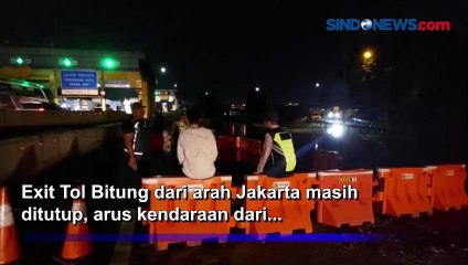 Tol Bitung dari Jakarta Terendam Banjir, Arus Lalu Lintas Dialihkan