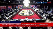 Presiden Jokowi Serahkan Estafet Presidensi KTT G20 ke India