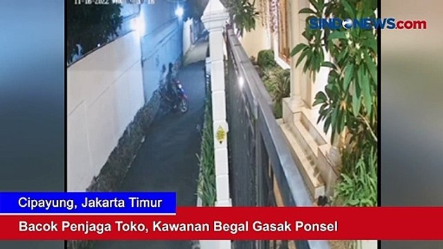 Bacok Penjaga Toko, Kawanan Begal Gasak Ponsel di Cipayung